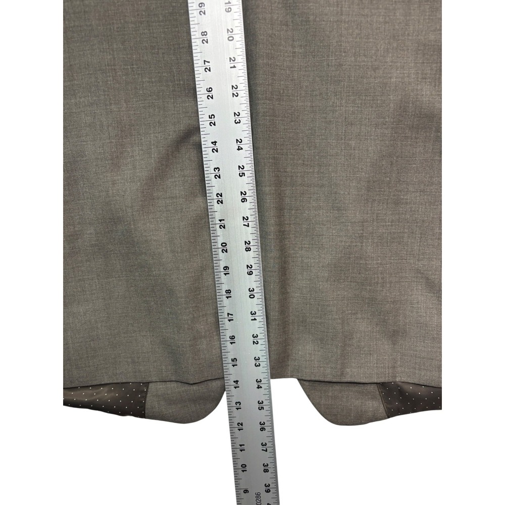 Joseph Abboud 56L 48x32 Tan Light Brown 2pc Pant Suit Wool Bespoke Flat Front - Picture 9 of 16